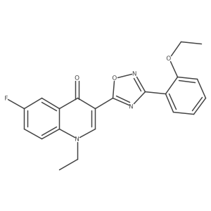 3-(3-(2-ethoxyphenyl)-1,2,4-oxadiazol-5-yl)-1-ethyl-6-fluoroquinolin-4(1H)-one结构式