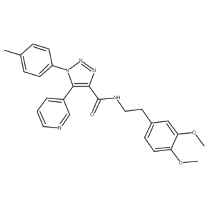 N-(3,4-dimethoxyphenethyl)-5-(pyridin-3-yl)-1-(p-tolyl)-1H-1,2,3-triazole-4-carboxamide结构式