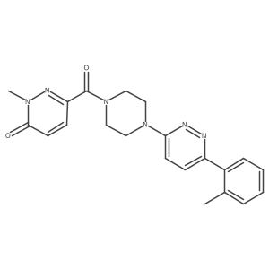 2-methyl-6-(4-(6-(o-tolyl)pyridazin-3-yl)piperazine-1-carbonyl)pyridazin-3(2H)-one Structure