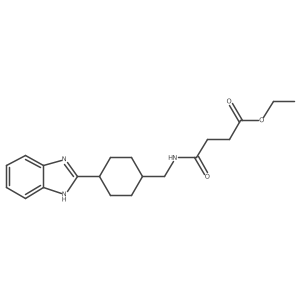 ethyl 4-(((4-(1H-benzo[d]imidazol-2-yl)cyclohexyl)methyl)amino)-4-oxobutanoate Structure