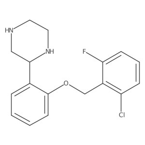 (2R)-2-[2-[(2-Chloro-6-fluorophenyl)methoxy]phenyl]piperazine结构式