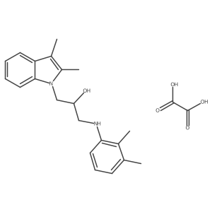 1-(2,3-dimethyl-1H-indol-1-yl)-3-((2,3-dimethylphenyl)amino)propan-2-ol oxalate Structure
