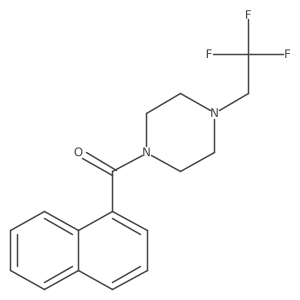 1-(Naphthalene-1-carbonyl)-4-(2,2,2-trifluoroethyl)piperazine结构式