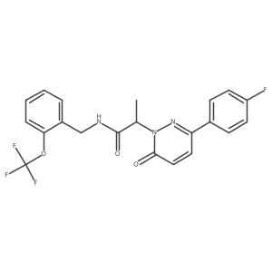 2-(3-(4-fluorophenyl)-6-oxopyridazin-1(6H)-yl)-N-(2-(trifluoromethoxy)benzyl)propanamide Structure
