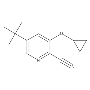 5-Tert-butyl-3-cyclopropoxypicolinonitrile结构式