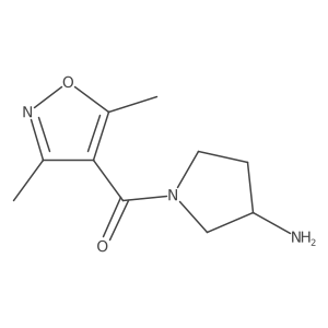 (3-Aminopyrrolidin-1-yl)(3,5-dimethylisoxazol-4-yl)methanone结构式