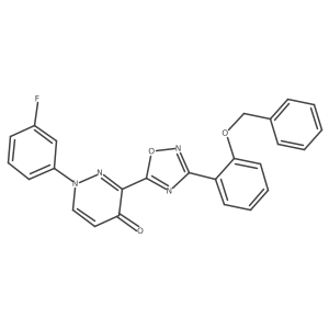 3-(3-(2-(benzyloxy)phenyl)-1,2,4-oxadiazol-5-yl)-1-(3-fluorophenyl)pyridazin-4(1H)-one结构式