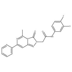 N-(3-chloro-4-fluorophenyl)-2-(5-methyl-3-oxo-7-(pyridin-2-yl)-[1,2,4]triazolo[4,3-c]pyrimidin-2(3H)-yl)acetamide结构式
