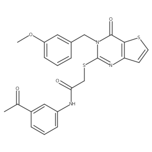 N-(3-acetylphenyl)-2-{[3-(3-methoxybenzyl)-4-oxo-3,4-dihydrothieno[3,2-d]pyrimidin-2-yl]sulfanyl}acetamide Structure
