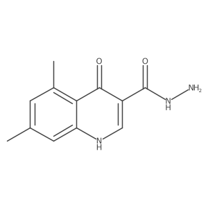 5,7-Dimethyl-4-hydroxyquinoline-3-carbohydrazide Structure