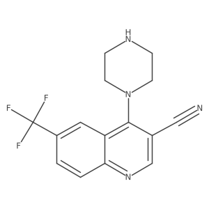4-(Piperazin-1-yl)-6-(trifluoromethyl)quinoline-3-carbonitrile Structure