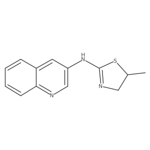 N-(5-methyl-1,3-thiazolidin-2-ylidene)quinolin-3-amine结构式