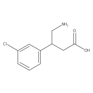 (S)-4-Amino-3-(3-chlorophenyl)butanoic acid Structure