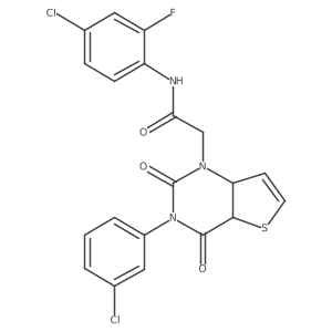 N-(4-chloro-2-fluorophenyl)-2-[3-(3-chlorophenyl)-2,4-dioxo-1H,2H,3H,4H-thieno[3,2-d]pyrimidin-1-yl]acetamide Structure