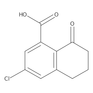 3-chloro-8-oxo-6,7-dihydro-5H-naphthalene-1-carboxylic acid结构式
