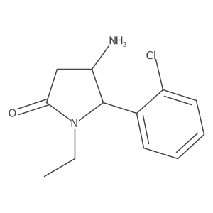 2-Pyrrolidinone, 4-amino-5-(2-chlorophenyl)-1-ethyl- Structure