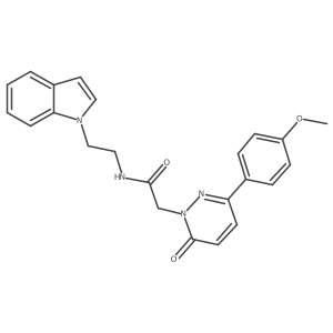 N-[2-(1H-indol-1-yl)ethyl]-2-[3-(4-methoxyphenyl)-6-oxopyridazin-1(6H)-yl]acetamide结构式