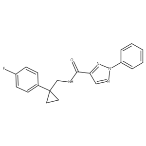 N-((1-(4-fluorophenyl)cyclopropyl)methyl)-2-phenyl-2H-1,2,3-triazole-4-carboxamide Structure