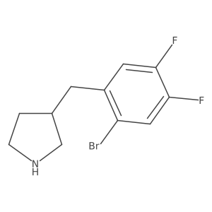 3-[(2-Bromo-4,5-difluorophenyl)methyl]pyrrolidine Structure