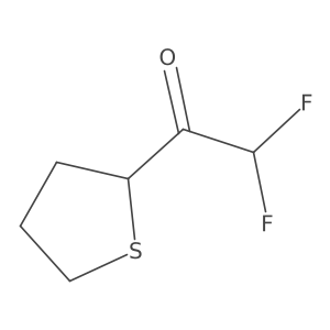 2,2-Difluoro-1-(thiolan-2-yl)ethan-1-one结构式