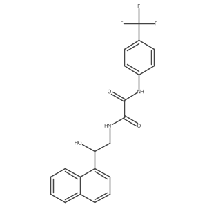 N1-(2-hydroxy-2-(naphthalen-1-yl)ethyl)-N2-(4-(trifluoromethyl)phenyl)oxalamide结构式