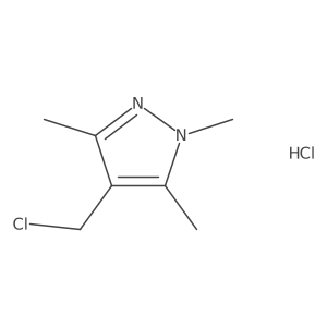 4-(chloromethyl)-1,3,5-trimethyl-1H-pyrazole hydrochloride结构式