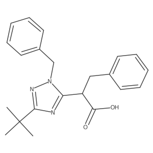 2-[1-Benzyl-3-(tert-butyl)-1H-1,2,4-triazol-5-yl]-3-phenylpropanoic acid结构式