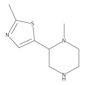 1-Methyl-2-(2-methyl-1,3-thiazol-5-yl)piperazine结构式