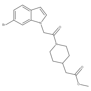 methyl {1-[(6-bromo-1H-indol-1-yl)acetyl]piperidin-4-yl}acetate结构式