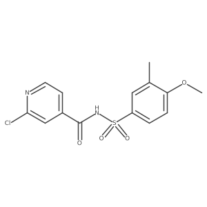 2-chloro-N-(4-methoxy-3-methylbenzenesulfonyl)pyridine-4-carboxamide结构式
