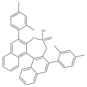 (11bR)-2,6-Bis(2,4-dimethylphenyl)-4-hydroxydinaphtho[2,1-d:1',2'-f][1,3,2]dioxaphosphepine 4-oxide结构式