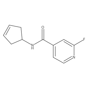 N-(cyclopent-3-en-1-yl)-2-fluoropyridine-4-carboxamide结构式