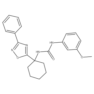 1-(3-Methoxyphenyl)-3-[1-(3-phenyl-1,2,4-oxadiazol-5-yl)cyclohexyl]urea结构式