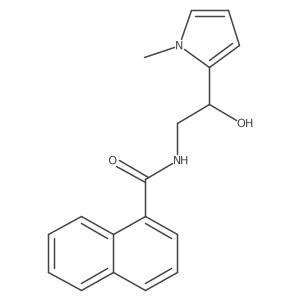 N-(2-hydroxy-2-(1-methyl-1H-pyrrol-2-yl)ethyl)-1-naphthamide结构式