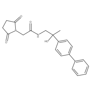 N-(2-([1,1'-biphenyl]-4-yl)-2-hydroxypropyl)-2-(2,5-dioxopyrrolidin-1-yl)acetamide结构式