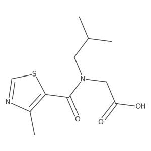 N-Isobutyl-N-(4-methylthiazole-5-carbonyl)glycine Structure