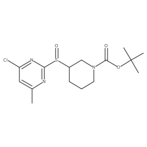 tert-Butyl 3-((4-chloro-6-methylpyrimidin-2-yl)sulfinyl)piperidine-1-carboxylate结构式