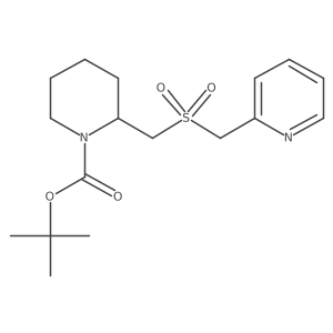 tert-Butyl 2-(((pyridin-2-ylmethyl)sulfonyl)methyl)piperidine-1-carboxylate结构式
