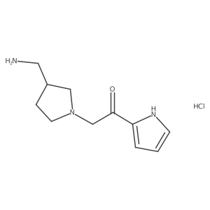 2-(3-(aminomethyl)pyrrolidin-1-yl)-1-(1H-pyrrol-2-yl)ethanone hydrochloride结构式