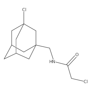 2-chloro-N-[(3-chloroadamantan-1-yl)methyl]acetamide结构式