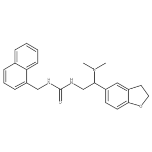 1-(2-(2,3-Dihydrobenzofuran-5-yl)-2-(dimethylamino)ethyl)-3-(naphthalen-1-ylmethyl)urea结构式