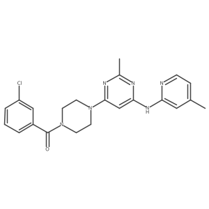 (3-Chlorophenyl)(4-(2-methyl-6-((4-methylpyridin-2-yl)amino)pyrimidin-4-yl)piperazin-1-yl)methanone结构式