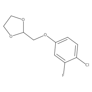 2-((4-Chloro-3-fluorophenoxy)methyl)-1,3-dioxolane Structure