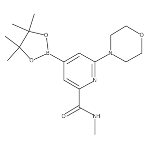 N-methyl-6-morpholin-4-yl-4-(4,4,5,5-tetramethyl-1,3,2-dioxaborolan-2-yl)pyridine-2-carboxamide结构式