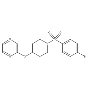 2-((1-((4-Bromophenyl)sulfonyl)piperidin-4-yl)oxy)pyrazine结构式