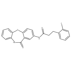 3-(2-fluorophenyl)-N-(11-oxo-10,11-dihydrodibenzo[b,f][1,4]oxazepin-2-yl)propanamide结构式