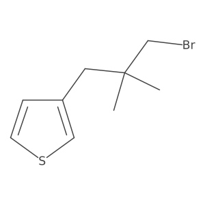3-(3-Bromo-2,2-dimethylpropyl)thiophene Structure