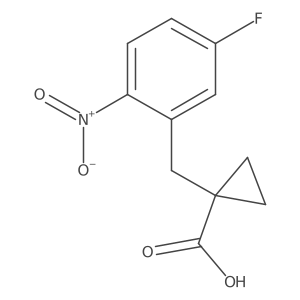 1-[(5-Fluoro-2-nitrophenyl)methyl]cyclopropane-1-carboxylic acid结构式