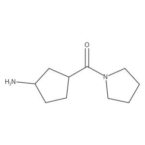 3-(Pyrrolidine-1-carbonyl)cyclopentan-1-amine结构式