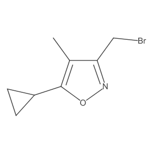 3-(Bromomethyl)-5-cyclopropyl-4-methylisoxazole结构式